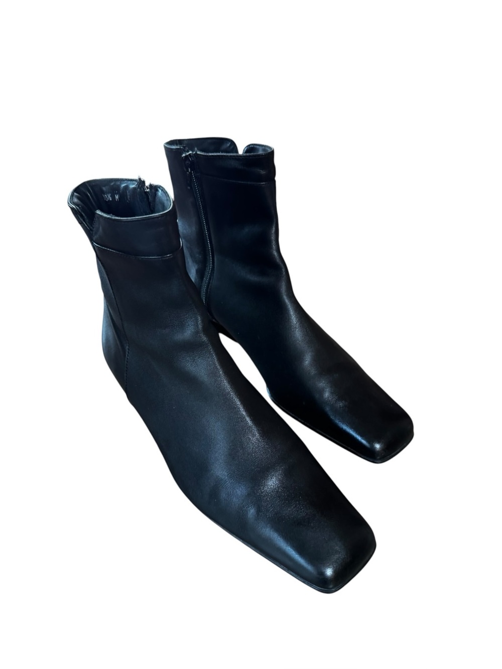 Women’s Sesto Meucci Size 10.5 Black Supple Leather Side Zip Heeled Boots/Bootie